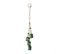 Christmas Tree Decoration Hand Cranked Bell Pendant, Metal Build, Suitable for Various Holiday Settings (Green)