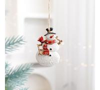 Christmas Tree Decoration - Hanging Festive Ornament for Xmas, Reusable Cute Holiday Decor for Home & Party (1, Snowman with Red Scarf)