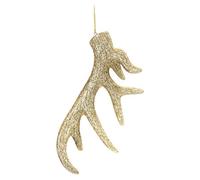 Christmas Tree Decoration Hanging Glitter Stag Antler Ornament Gold