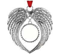 Christmas Tree Decoration Hanging Memorial Angel Personalised Photo Angel Wings Mourning Loss Mum Dad Nan Sister Child Professional
