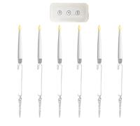 Christmas Tree Decoration LED Candle with Icicle Flying Birds and Elk Pattern with Remote Timer for Tree Window Wedding Interior