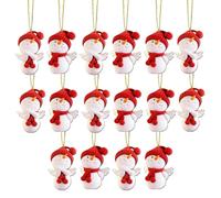 Christmas Tree Decoration, Lightweight Design, 16 Pieces, Wooden Snowman Set, Tree Decoration Ornaments, Easy To Place, Suitable For Home, Office