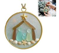 Christmas Tree Decoration on the Coast, Christmas Decoration American, DIY Beach Theme, Shells and Starfish Gifts for Christmas Family Reunion