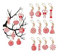 Christmas Tree Decoration, Pack of 12 Backpack Pendants, Paper Gingerbread Man Pendant for Christmas Bags, for Holiday, Car Interior, Party, New Year, Winterproof, Workplace Blanket, Birthday, Indoor