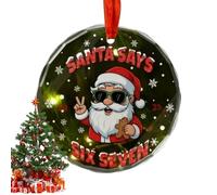 Christmas Tree Decoration | Pendant with 67 Numbers - Transparent Round Christmas Tree Decoration | Scene Building Holiday for Outdoor Use, Living Room, Bedroom, Window, Door, Desktop Backpack, Bag