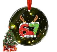 Christmas Tree Decoration | Pendant with 67 Numbers - Transparent Round Christmas Tree Decoration | Scene Building Holiday for Outdoor Use, Living Room, Bedroom, Window, Door, Desktop Backpack, Bag