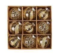 Christmas Tree Decoration Set - 9 Pieces Clear Balls | Baubles Decorations for Home, School, Restaurant, Shopping Mall, Wedding, Birthday, Meeting