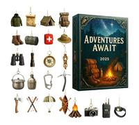Christmas Tree Decoration Survival Kit Advents Calendars, 24 Days Survival Tools Christmas Countdown Calendar, 2025 Adventure s for Learning Development Fun Activity Toddler Kids