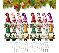 Christmas Tree Decoration, Tiny Wooden Decoration for the Christmas Season, Christmas Tree Gnomes Pendant, for Windowsill, Balconies, Doors, Walls, Garden, Yard, Path