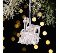 Christmas Tree Decoration, Transparent Acrylic Angel Pendant Bell Charm Elegant Festive Ornament For Holiday Home Decor Celebrations(train)