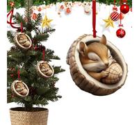 Christmas Tree Decoration - Tree Hole Pendant for Christmas Tree Decoration, Acrylic Ornaments 2D for Family Gathering, Friends, Lovers, Seasonal Party, Window