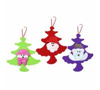 Christmas Tree Decoration Wall Decorations Christmas Hanging Ornament Felt Hangings Xmas Window Decoration Party Supplies Felt Elf Assorted Color 19x15Cm(1Pc)