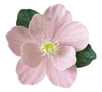 Christmas Tree Decoration with Chinese Style Lotus and Magnolia Floral Wreath Made of Flannel (Pink)