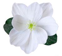 Christmas Tree Decoration with Chinese Style Lotus and Magnolia Floral Wreath Made of Flannel (White)
