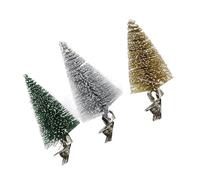 Christmas Tree Decoration with Clip,3Pcs Vivid Exquisite Pine Tree with Clip for Christmas DIY Ornaments Decoration