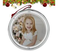 Christmas Tree Decoration with Photo, Acrylic Christmas Decorations - Tree Decoration Picture Frame - Christmas Decoration, Acrylic Christmas Tree Decoration, Rotating Transparent Photo Ornament