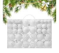 Christmas Tree Decorations | 100 Pieces of White Seasonal Decorations for the Christmas Tree - For Home Dinner School Shopping Mall Wedding Meeting