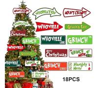 Christmas Tree Decorations 18PCS Monster T-ree Decorations Paper Christmas Hanging Ornaments for C-hristmas Tree Ornament Gift for Home Indoors Winter Xmas Holiday Party Favor Supplies