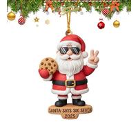 Christmas Tree Decorations - 2D Acrylic Figurine Pendant - Hanging Decorations for Christmas Tree - Santa Theme - for Party Supplies for Home Outdoor Garden Terrace