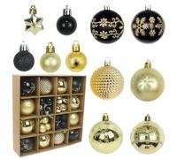 Christmas Tree Decorations, 44PCS Christmas Tree Baubles Shatterproof Balls Ornaments Xmas Hanging Ball Ornaments Decoration for Xmas Party Winter Holiday Home Decor