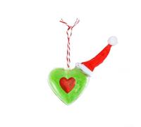 Christmas tree decorations, 8 heart shaped ornaments made from plastic and cloth, lightweight and, perfect for various holiday decoration needs (: 8 cm of Love)