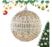 Christmas Tree Decorations - 8cm Shatterproof Glitter Tree Ornaments | Hangable Christmas Party Decorations | for Home Office School Hotel Apartment College Dorm Farmhouse Celebrations