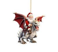 Christmas Tree Decorations An Old Man In A Santa Hat Riding A Dinosaur Pendant Christmas Acrylic Decoration Pendant For Home Holiday Party Fun Decoration Funny Hanging Novelty Baubles For Xmas