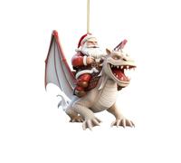 Christmas Tree Decorations An Old Man In A Santa Hat Riding A Dinosaur Pendant Christmas Acrylic Decoration Pendant For Home Holiday Party Fun Decoration Funny Hanging Novelty Baubles For Xmas