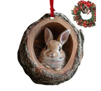 Christmas Tree Decorations, Animal Pendants with Hole for Christmas Tree | 2D Acrylic Figurine Pendants for Home Seasonal Garden Holiday Fans Farm Decoration