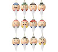 Christmas Tree Decorations - Charm With 12 Faces - 12 Pieces Unbreakable Christmas Tree Decorations - For Halloween Wedding Birthday Party Wreath Living Room Dining Room Office Indoor