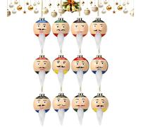 Christmas Tree Decorations, Charm with 12 Faces - Reusable Bubble Pendants Set for Christmas - for Halloween Wedding Birthday Party Wreath Living Room Dining Room Office Indoor