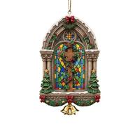 Christmas Tree Decorations - Christmas Jesus Prayer Scene Ornaments - 2D Acrylic Holiday Festive Decorations for Women Men Family Mother Father Friends