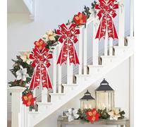 Christmas Tree Decorations Christmas Party Accessories Bow Snowflake Edge Velvet Strap Imitation Hemps Decoration Ribbon Pendant for Tree Holiday Wedding Party Decoration