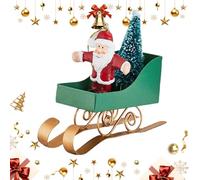 Christmas Tree Decorations | Christmas Sleigh Ornament Holding Tree,Iron Pendant for Holiday Party Indoor Outdoor Home Fireplace Mantel Yard Wall Door Tabletop