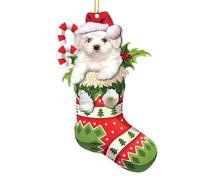 Christmas Tree Decorations Dog Ornaments, Christmas Tree Hanging Pendants, Xmas Ornaments Decorations (Maltese)
