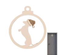 Christmas Tree Decorations for Dogs,Wooden Christmas Cutouts | DIY Dolls with Hole to on a Tree for Vintage Christmas Decorations