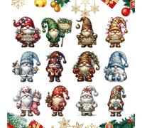 - Christmas Tree Decorations for the Christmas Tree | Classic Christmas Tree Pendant | Colourful Christmas Tree Decorations, 12 x Hanging Wooden Pendants for Household Party