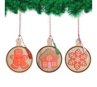 Christmas Tree Decorations | Gingerbread Snowflake Pendant | Christmas Tree Ornament | for Holiday Home Living Room Table Wall Window Indoor Outdoor