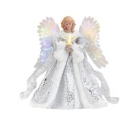 Christmas Tree Decorations, Glowing Christmas Tree Decorations with Golden Angel Doll, Indoor Outdoor Christmas Decorations (white)