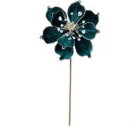 Christmas Tree Decorations Made From Flannel With Magnolia Flower Design For Holiday And Party Use, Offering Stylish Visual Appeal(Green)