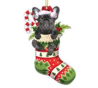 Christmas Tree Decorations Ornaments, Christmas Tree Hanging Pendants, Black French Bulldog Ornaments, Dog Xmas Decorations
