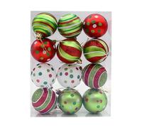 Christmas Tree Decorations | Pack of 12 Hanging Decoration Items - 6.0 cm Christmas Baubles for Christmas Trees, for Indoor and Outdoor Use, Bedroom, Window, Shop and
