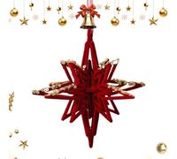 Christmas Tree Decorations, Red Flock Decoration, Festive Party Equipment, Christmas Tree Topper, Interior Decoration, For Indoor Use, On The Wall, Door, Windows And Branches, As Well As For Outdoor