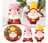 Christmas Tree Decorations Santa Snowman Cute Couple Micro Snow Scenery Decoration Crystal Accessories, Christmas Ornaments Decorations
