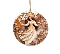 Christmas Tree Decorations Scene Acrylic 2D Hanging Ornaments Sacred Crystals Car (A, 8x8CM)