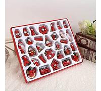 Christmas Tree Decorations Set, Funny Wooden Cute Pendant Baubles for Xmas Tree Window Props Ornaments Novelty Holiday Ornaments Christmas & Birthday Gifts, Various Types