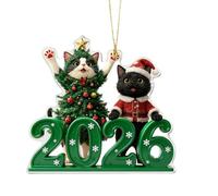 Christmas Tree Decorations - Small Kitten Tree Decorations Made of Acrylic | Cat Christmas Pendant | Kitten Christmas Hanging | For Bedroom, Kitchen, Mantle, Door, Balcony, Hallway, Window, Truck