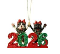 Christmas Tree Decorations - Small Kitten Tree Decorations Made of Acrylic | Cat Christmas Pendant | Kitten Christmas Hanging | For Bedroom, Kitchen, Mantle, Door, Balcony, Hallway, Window, Truck