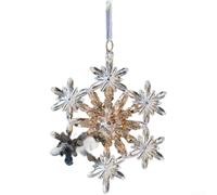 Christmas Tree Decorations Transparent Acrylic Hanging Ornaments With Glitter Sparkle Featuring Snowflake Bell Butterfly And Various Holiday Designs(M)