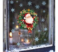 Christmas Tree Decorations Xmas Decor Christmas Clings Large Size Christmas Stickers Christmas Decorations Christmas Decor For Glass Double-Sided Window Clings With Snowman